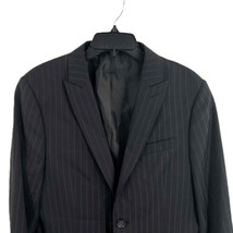 Express Black Gray Pinstripe Two Button Single Breasted Blazer Mens Size 38S - £36.46 GBP