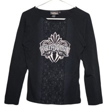 Harley Davidson LS Graphic T Shirt  - Women&#39;s Medium Black - £17.92 GBP