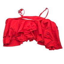 Womens Bikini Top Ruffle Flounce Off Shoulder Red XL - £3.98 GBP