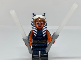 Star Wars The Mandalorian Ahsoka Tano Jedi Blue Robes Minifigure Bricks Toys - $3.49