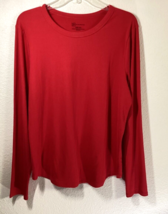 No Boundaries Women&#39;s XXXL Blouse  Red Pull Over Thermal Shirt Washable - $8.00