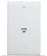 3 pack Cat5, 5e & 6 Ethernet Wall Plate, 1-Port Female to Female RJ45 inline Key - $8.32