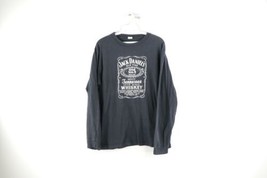 Vtg 80s Mens Small Jack Daniels Whiskey Spell Out Faded Long Sleeve Shirt USA - £54.56 GBP