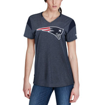 New England Patriots Womens Nike Fan Top V-Neck T-Shirt Heathered Navy - L - NWT - £19.90 GBP