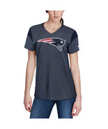New England Patriots Womens Nike Fan Top V-Neck T-Shirt Heathered Navy -... - £19.65 GBP