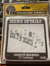 Woodland Scenis HO Scale Mailboxes - $12.38