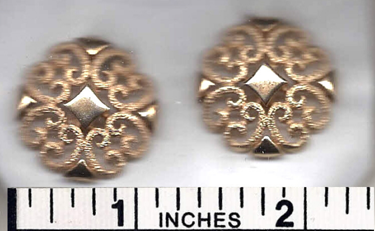 Primary image for Vintage Jewelry Clip On Earrings Brushed Filigree Gold Avon Precious Pretender
