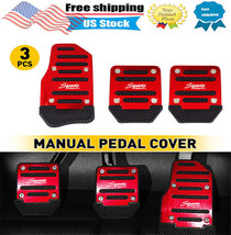 Universal Red Non-Slip Automatic Gas Brake Foot Pedal Pad Cover Car Accessories - £17.29 GBP