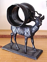 Vintage Napkin Holder Deer Figure Silver Plate Unique Napkin Holder VERY RARE - £259.67 GBP