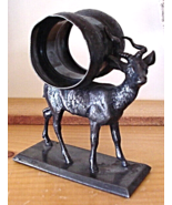 Vintage Napkin Holder Deer Figure Silver Plate Unique Napkin Holder VERY... - $329.99