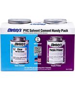 Christy&#39;s Handy Pack: Clear Regular Body PVC Cement and Purple Primer, 1... - $33.84 CAD