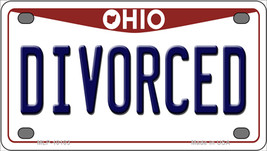 Divorced Ohio Novelty Mini Metal License Plate Tag - £11.74 GBP