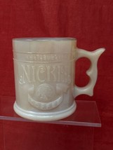 Vintage Whataburger Nickel Buffalo Head Glass Coffee Mug w/ Pistol Grip - $19.68