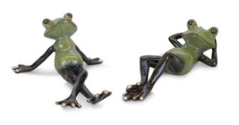 Frog (Set of 2) 7.5&quot;L x 3.5&quot;H, 8&quot;L x 2.5&quot;H Resin - £36.60 GBP