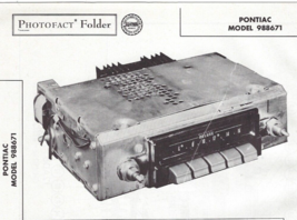 1957 PONTIAC 988671 DELUXE Car RADIO Photofact MANUAL GM Delco AM Receiv... - $9.89