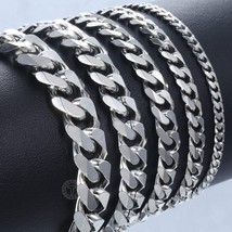 Bracelet for Men Women Curb Cuban Link Chain Stainless Steel Mens Womens Bracele - £11.23 GBP