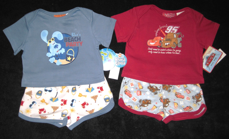 BOYS 6-9 MONTHS Blues Clues Beach Party & Disney Pixar Cars Red DIAPER SETS