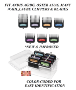 ANDIS Premium Metal Clip Blade GUIDE COMB SET*Fit EXCEL,PULSE ZR,AGC2,AG... - $749.64 MXN