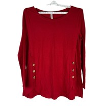 Zenana Premium Women&#39;s Plus Size Long Sleeved Blouse Size 2X Red - £11.01 GBP