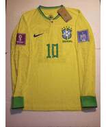 Neymar Jr Brazil 2022 World Cup Qatar Match Slim Home Long Sleeve Soccer... - $100.00