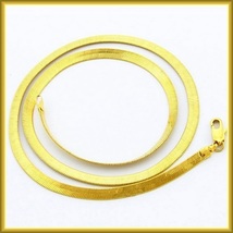 Extra Wide 10mm Herringbone 24K Gold Plated 19" Unisex Infinity Chain Necklace  image 2