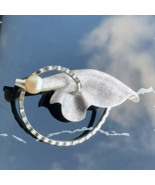 DEC VINTAGE 925 STERLING SILVER LEAF 4.8mm  PEARL PIN BROOCH - $661.93 MXN