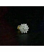 0.20CT Labor Erstellt Rund Diamant Blume-Stud Nosepin Ring 14K Gelb Verg... - $35.75 CAD