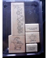 Stampin Up Love Bugs Retired Rubber Stamp Set  6 pc 2004 NEW - £9.36 GBP