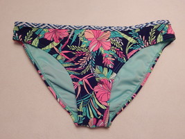 NEW Arizona Ocean Blue Swimsuit Bottom Blue Floral Size: L NWT Retail $36 - $12.99