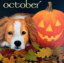 Brittany October Halloween Pumpkin Dog Days Poster Calendar 14 x 11&quot; DWDDCal - £31.45 GBP