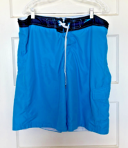 Speedo Blue &amp; Black Men’s Bathing Trunks Size XL - $18.10