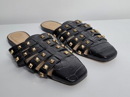 Vince Camuto Womens Size 10 M Lendinna Gold Stud Slide Mules Sandals Squ... - £27.52 GBP