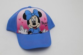 Disney Minnie Mouse Blue Pink Girl’s Hat Baseball Cap Adjustable Strap - £7.78 GBP