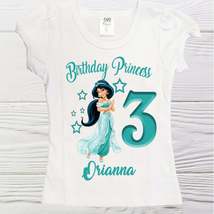 Jasmine Birthday shirt-  girl  shirts - birthday toddler - jasmin -aladdin girls - £15.23 GBP+