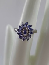 Tanzanite December B-Stone (1ct) Ring 925 Sterling (Weight: 3.64g) Size 6 3/4  - £130.68 GBP