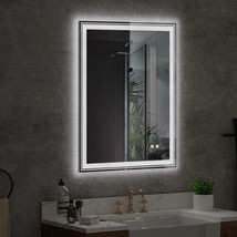 36×28 inch LED-Lit bathroom mirror, wall mounted anti-fog memory Adjustable - $155.01