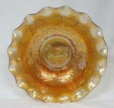 Crystal Glass Australia 9&quot; Marigold Swan Bowl - £38.05 GBP