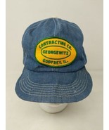 K-Brand Georgewitz Construction Rural Farm Cap Hat Denim Patch Snapback ... - £19.46 GBP