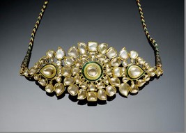 VeroniQ Trends-Mughal Style Choker Necklace-Gold Plated in handmade Kundan - £153.39 GBP
