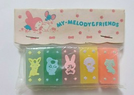 My Melody＆Friends Eraser Old SANRIO 1984&#39; Cute Goods Rare  - $23.96