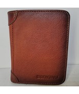 BanYaNu RFID Leather BIFOLD Wallet Brown With SD Memory Card Holder - NEW - $296.28 MXN