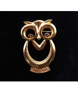 Vintage Wise Owl Brooch Pin Gold tone Lapel Scarf Dress Bird MCM Fashion... - €12,83 EUR