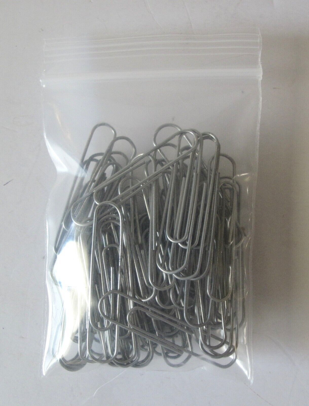VTG Nickel Plated Jumbo Loose Paper Clips 2&quot;, 75ct Silver Smooth Finish - $2.25