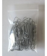 VTG Nickel Plated Jumbo Loose Paper Clips 2&quot;, 75ct Silver Smooth Finish - $2.25