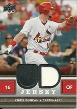 2008 Upper Deck UD Game Materials Chris Duncan UDJ-CD Cardinals - $3.50