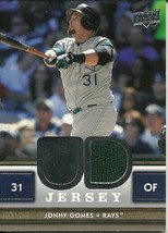 2008 Upper Deck UD Game Materials Jonny Gomes UDJ-GO Rays - $3.50