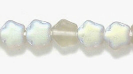 Czech Glass Star Beads, 6mm Gray AB, 1 strand (100), grey stars - $2.00