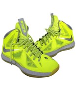 Size 11 Nike LeBron 10 Volt 2013 541100-700 Yellow Basketball Shoes (No ... - £70.45 GBP