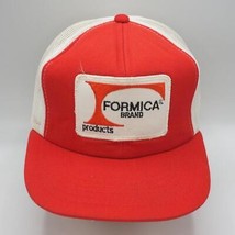 Mesh Snapback Trucker Farmer Hat Formica Brand Products Patch - £35.67 GBP