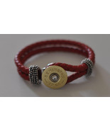 Remington 12 Gauge Shotgun Shell Red Leather Bracelet Braided Interchang... - £31.26 GBP